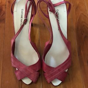 Costume National pink slingback sandals 39